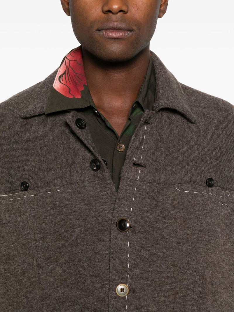 stitch-detail button-up coat 5