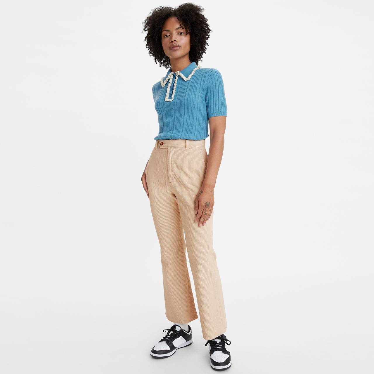 MATH CLUB FLARE CORDUROY WOMEN'S TROUSERS - 2