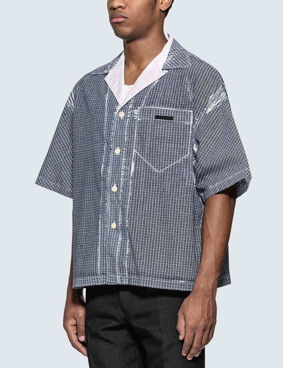 Stencil Check Poplin Bowling Shirt - 2