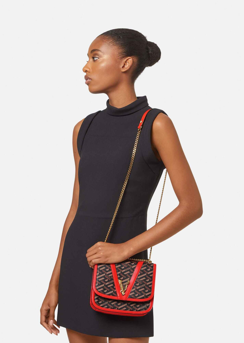 VERSACE Virtus La Greca Signature Mini Shoulder Bag outlook