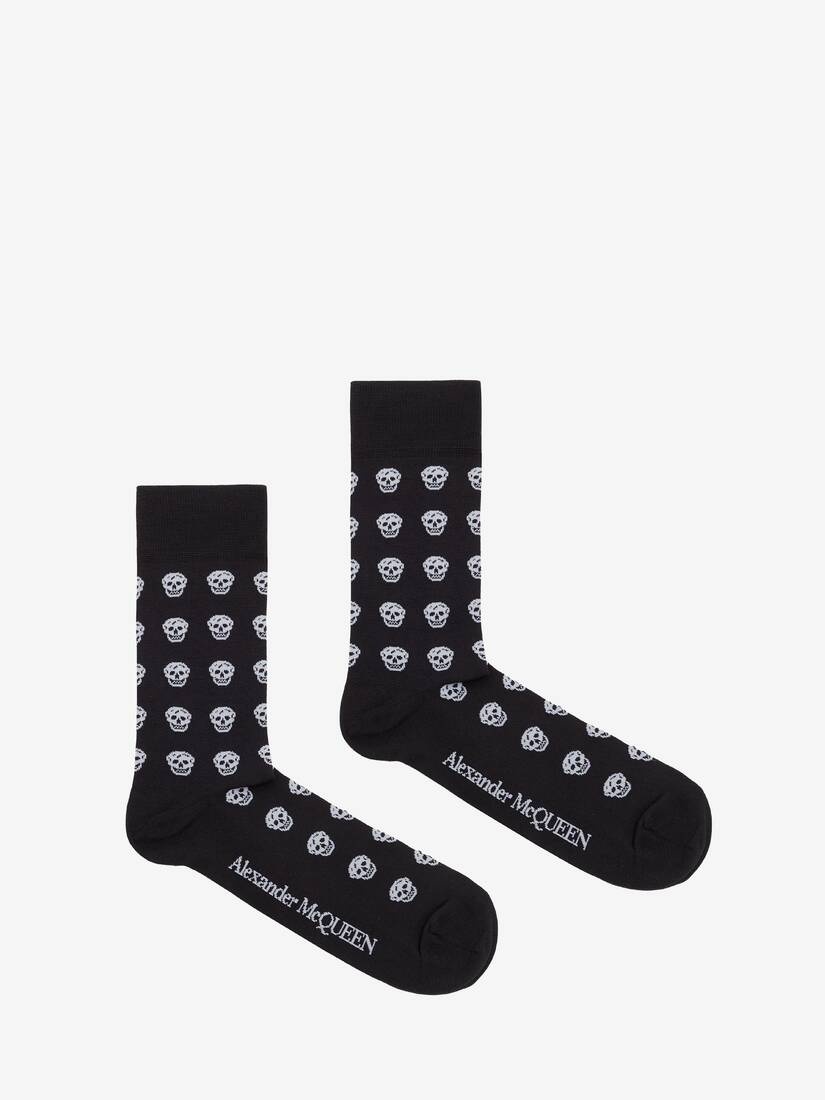 Short Skull Socks in Black - 1