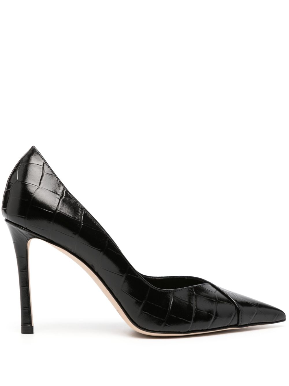 Cass 95 crocodile-embossed pumps - 1