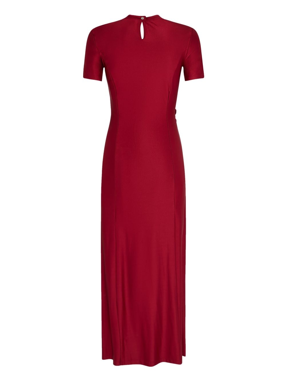 gathered jersey maxi dress - 7