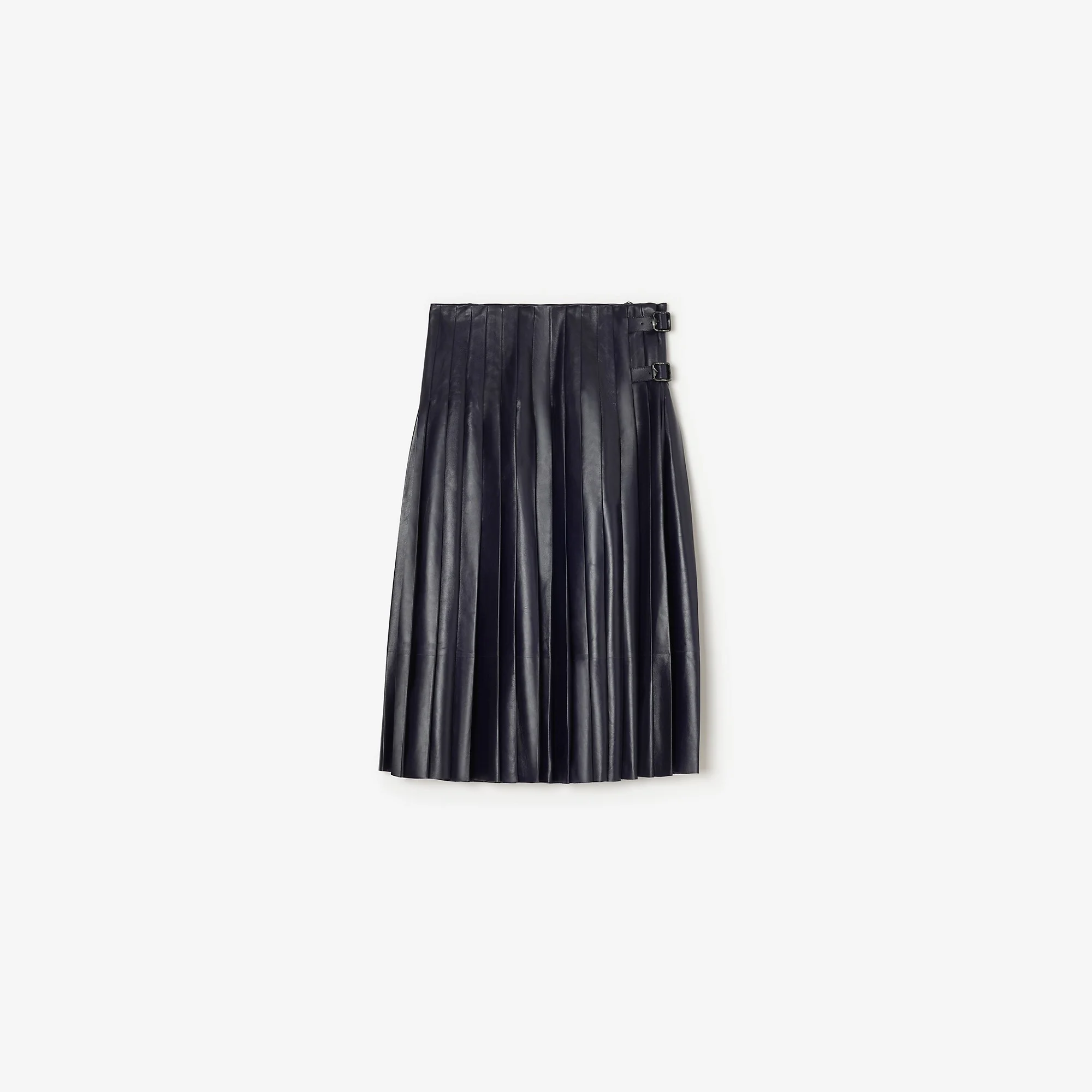 Pleated Leather Skirt - 1