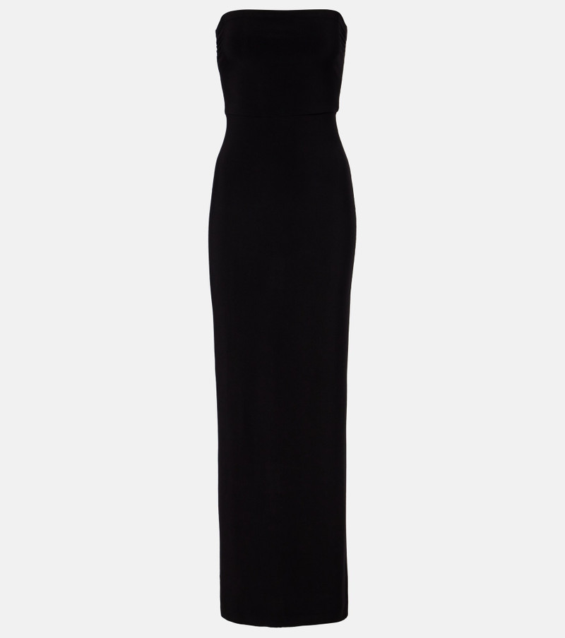 Strapless jersey maxi dress 1