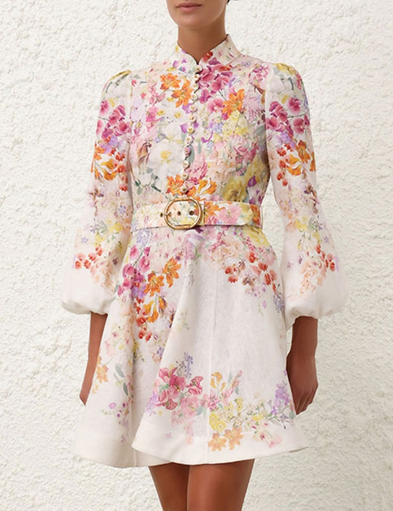 knee length dresses for ladies Natura Buttoned Mini Dress main image 0