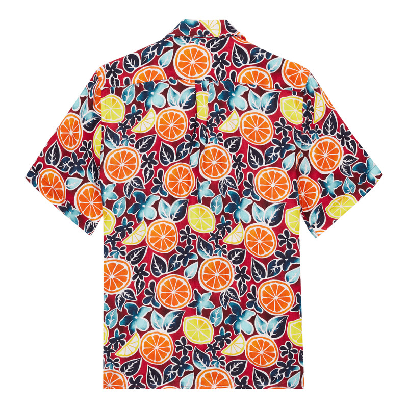 Vilebrequin Men Bowling Linen Shirt Presse Citron outlook