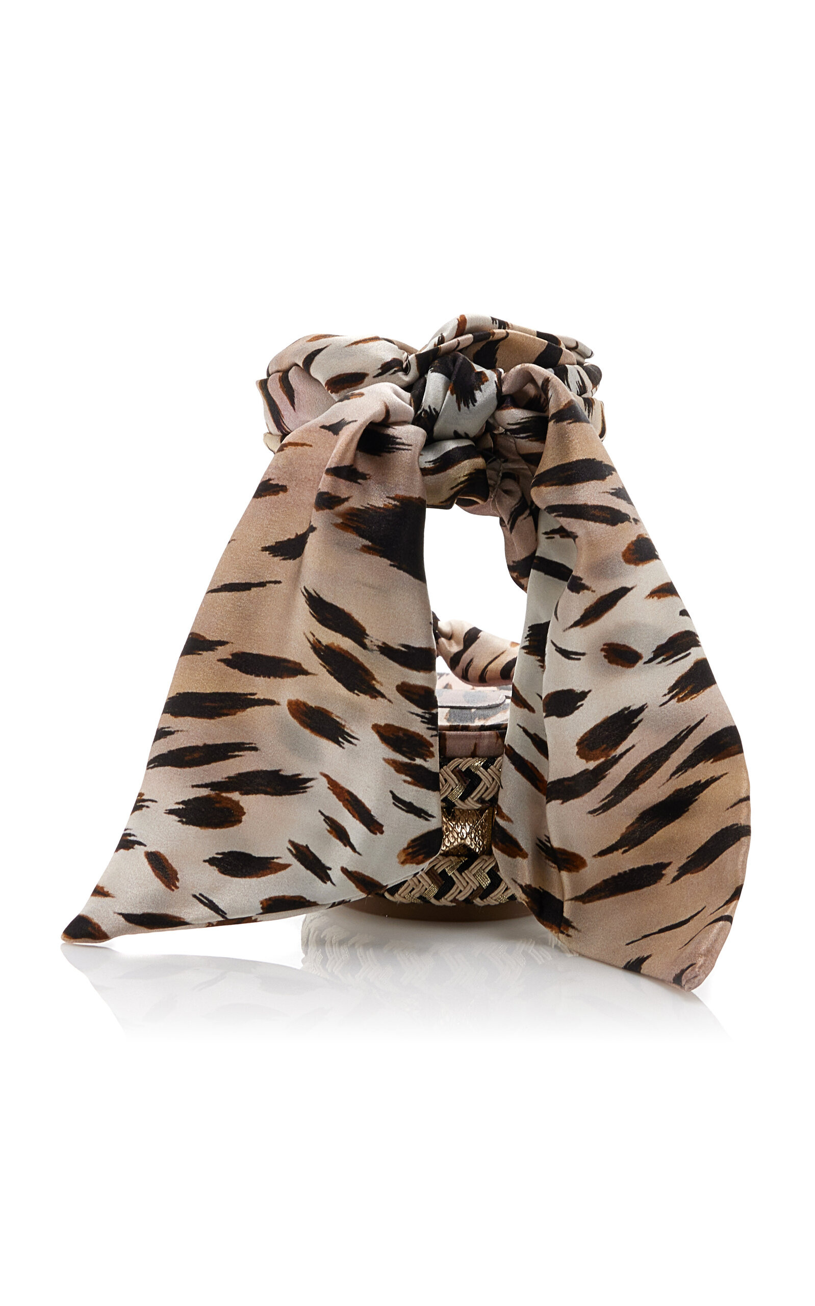 Pyra Du Desert 30mm Crepe-Satin Sandals animal - 4