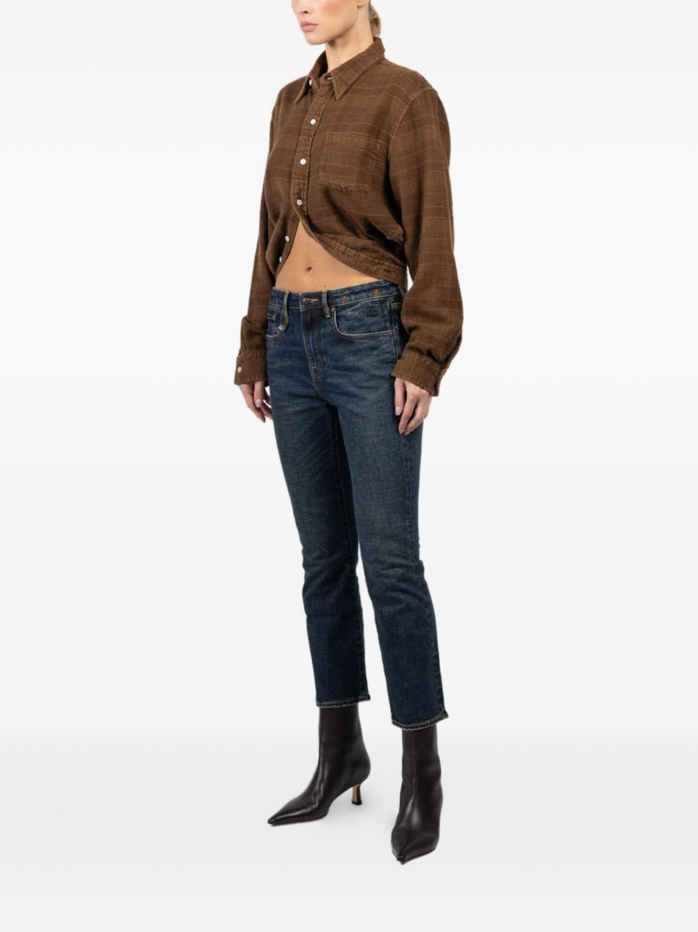 faded-wash cotton jeans - 3