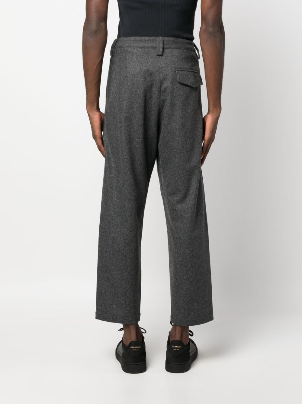 straight-leg wool-blend trousers - 4