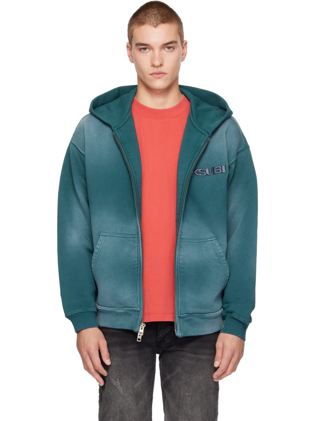Green Rugged Zip Hoodie - 1
