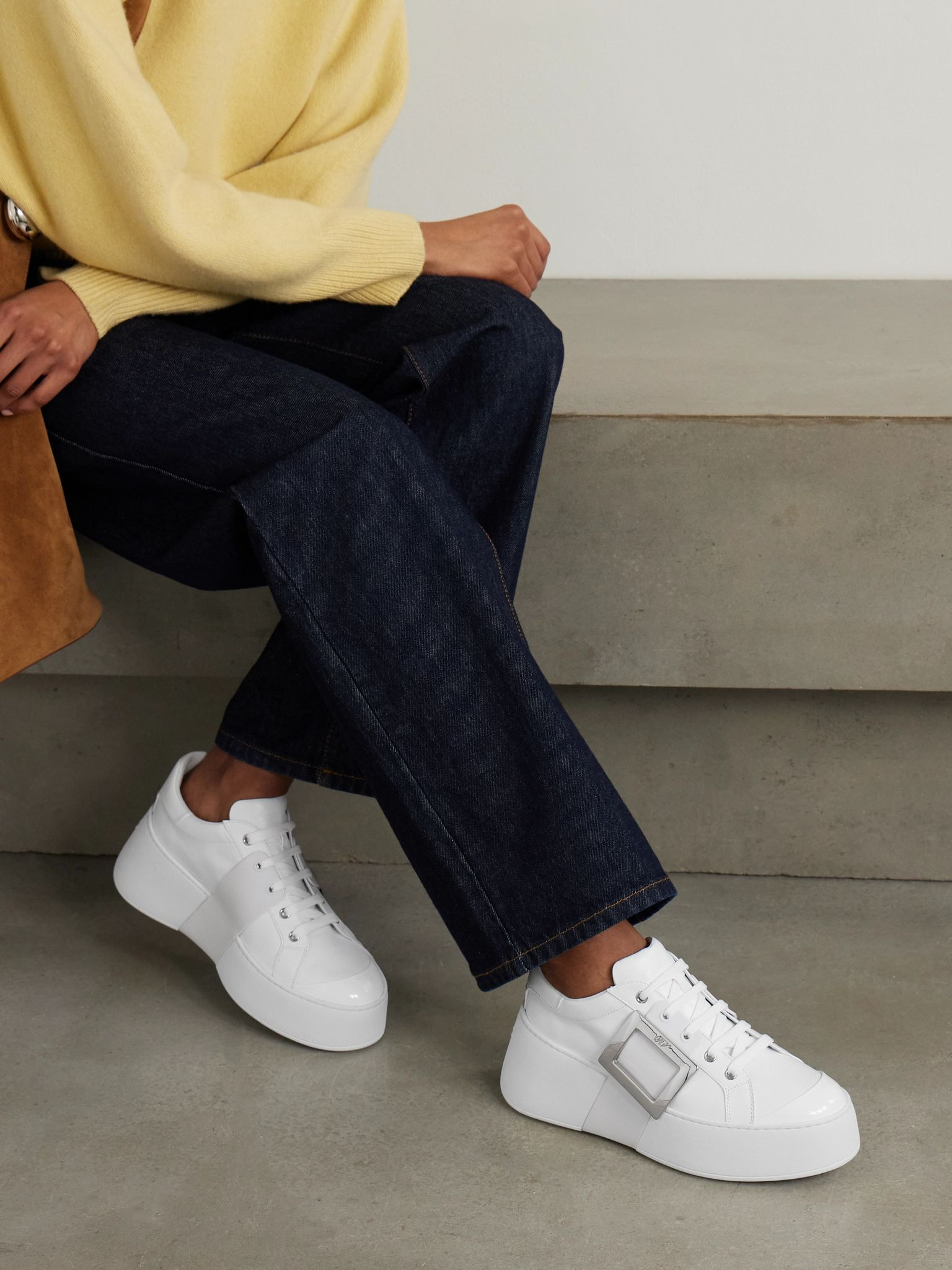 Viv' Skate embellished leather sneakers White - 2