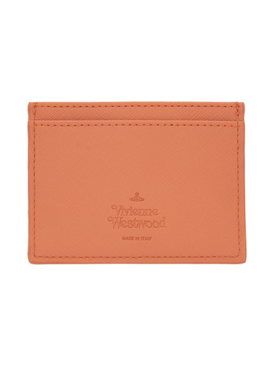 Vivienne Westwood Orange Saffiano Card Holder outlook