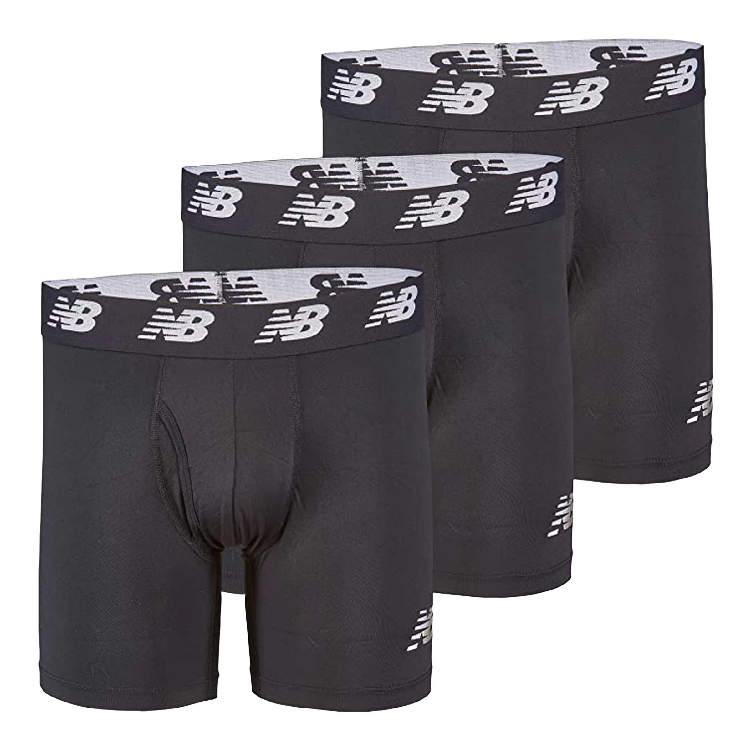 Mens Premium 6 Inch Boxer Brief with Fly 3 Pack - 1