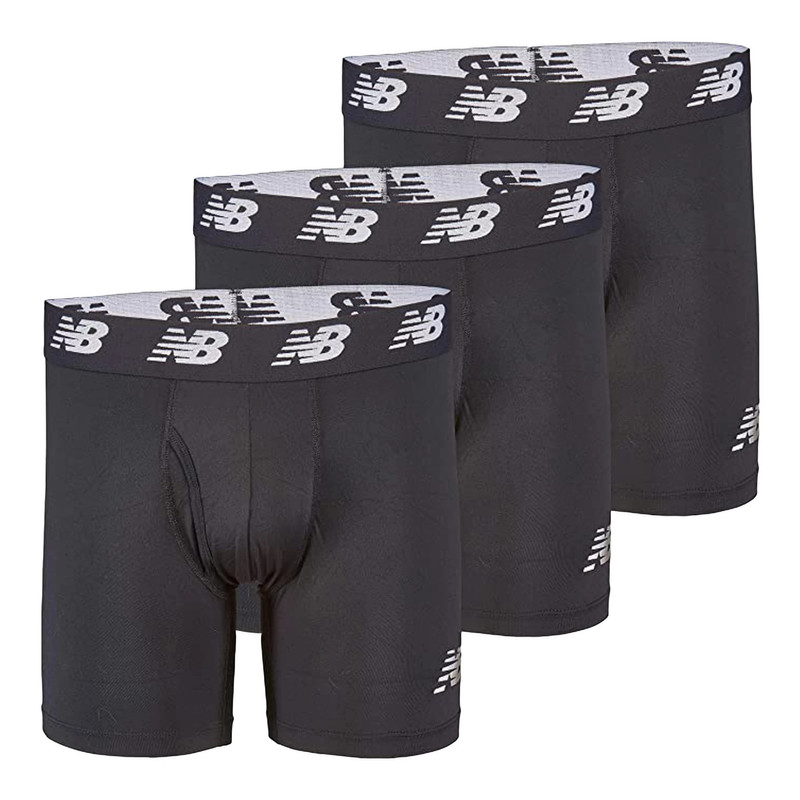 Mens Premium 6 Inch Boxer Brief with Fly 3 Pack 1