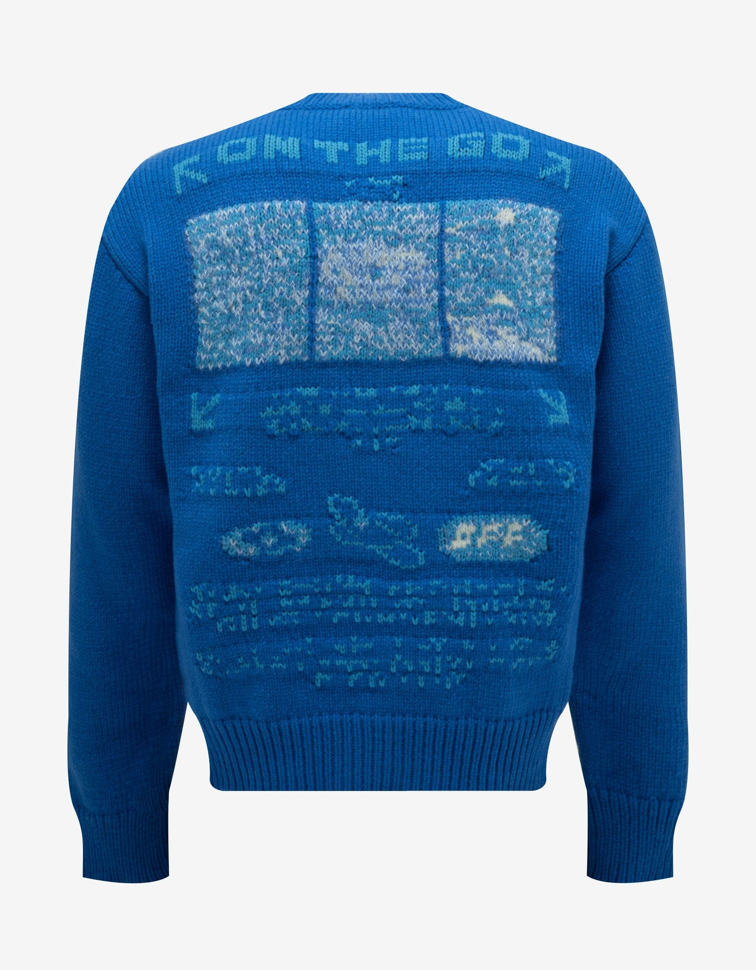 Off-White Blue On The Go Moon Chunky Sweater - 2