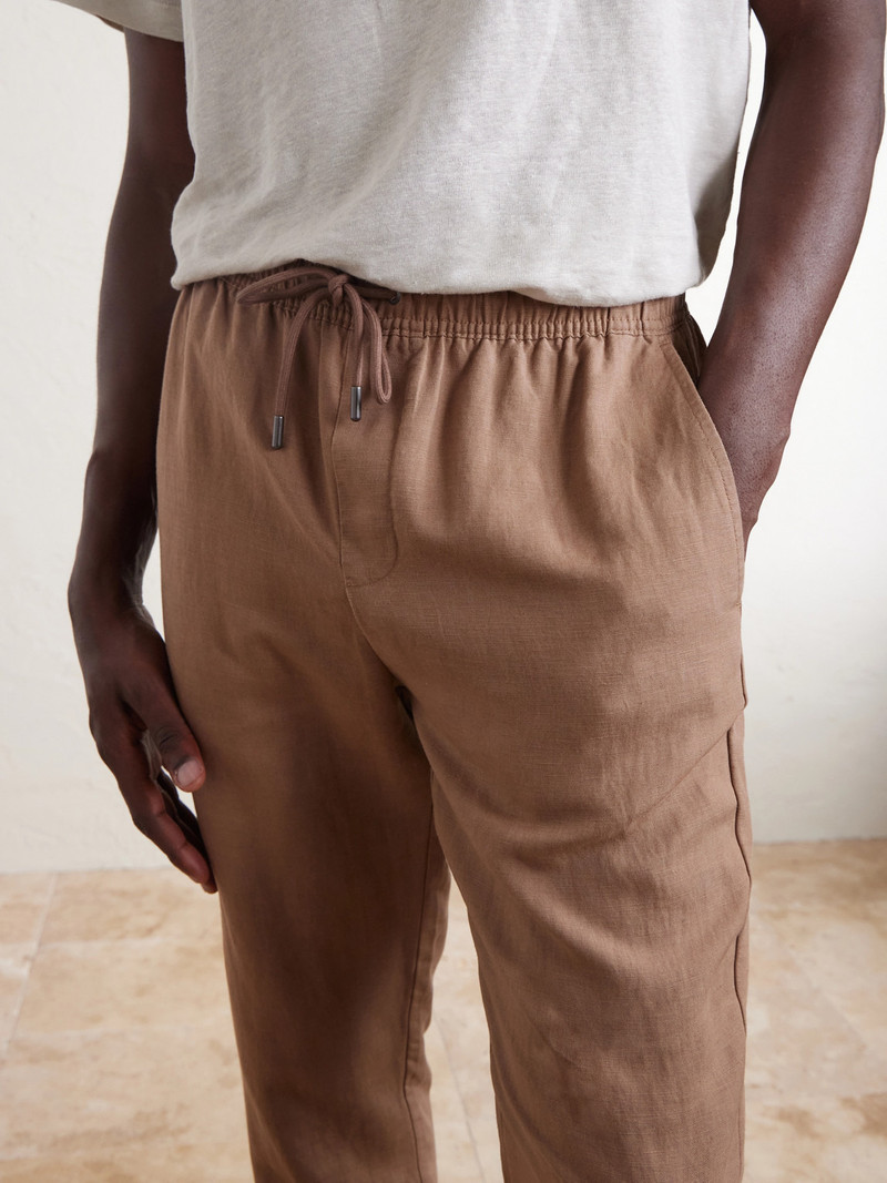 Straight-Leg Linen and Lyocell-Blend Trousers 5