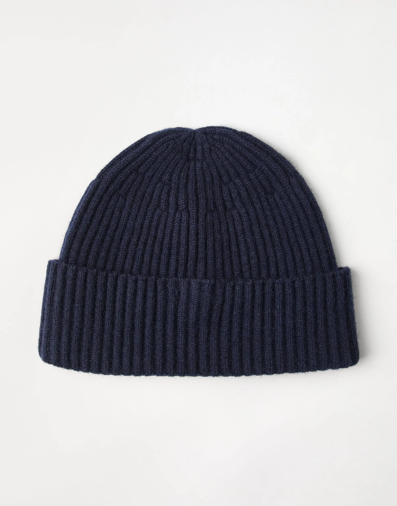Cashmere English rib double knit beanie - 1