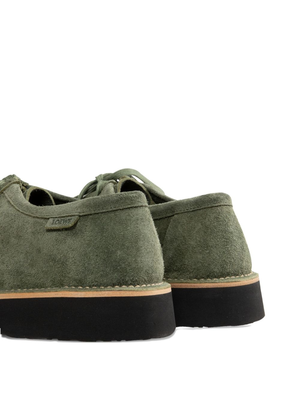 lace-up suede derby shoes - 4