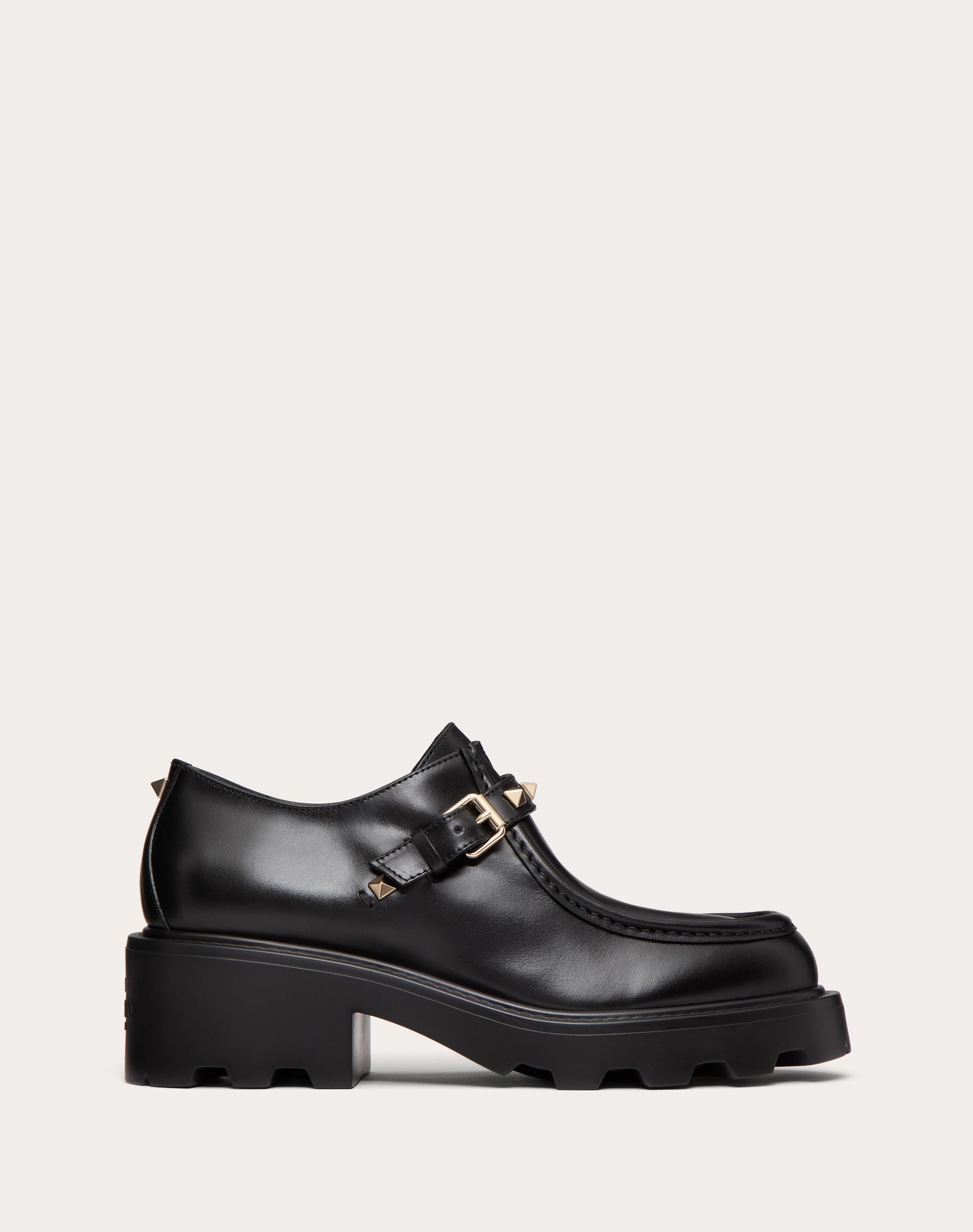 ROCKSTUD SINGLE MONK STRAP IN CALFSKIN 55MM - 1