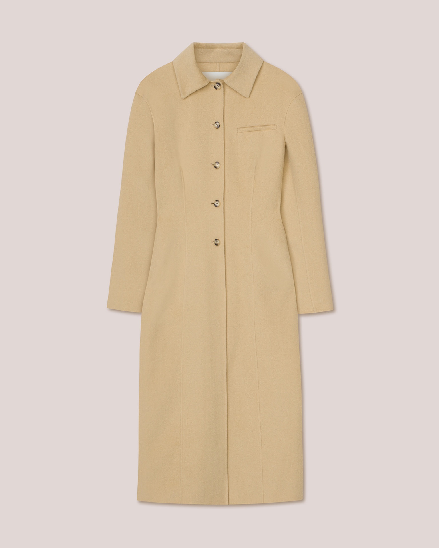 TOYA - Single breasted waisted coat - Creme - 1
