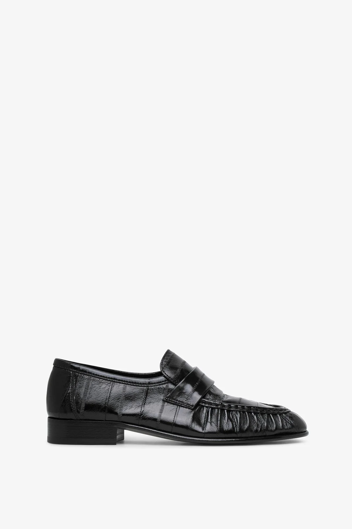 Soft black eel loafers - 1