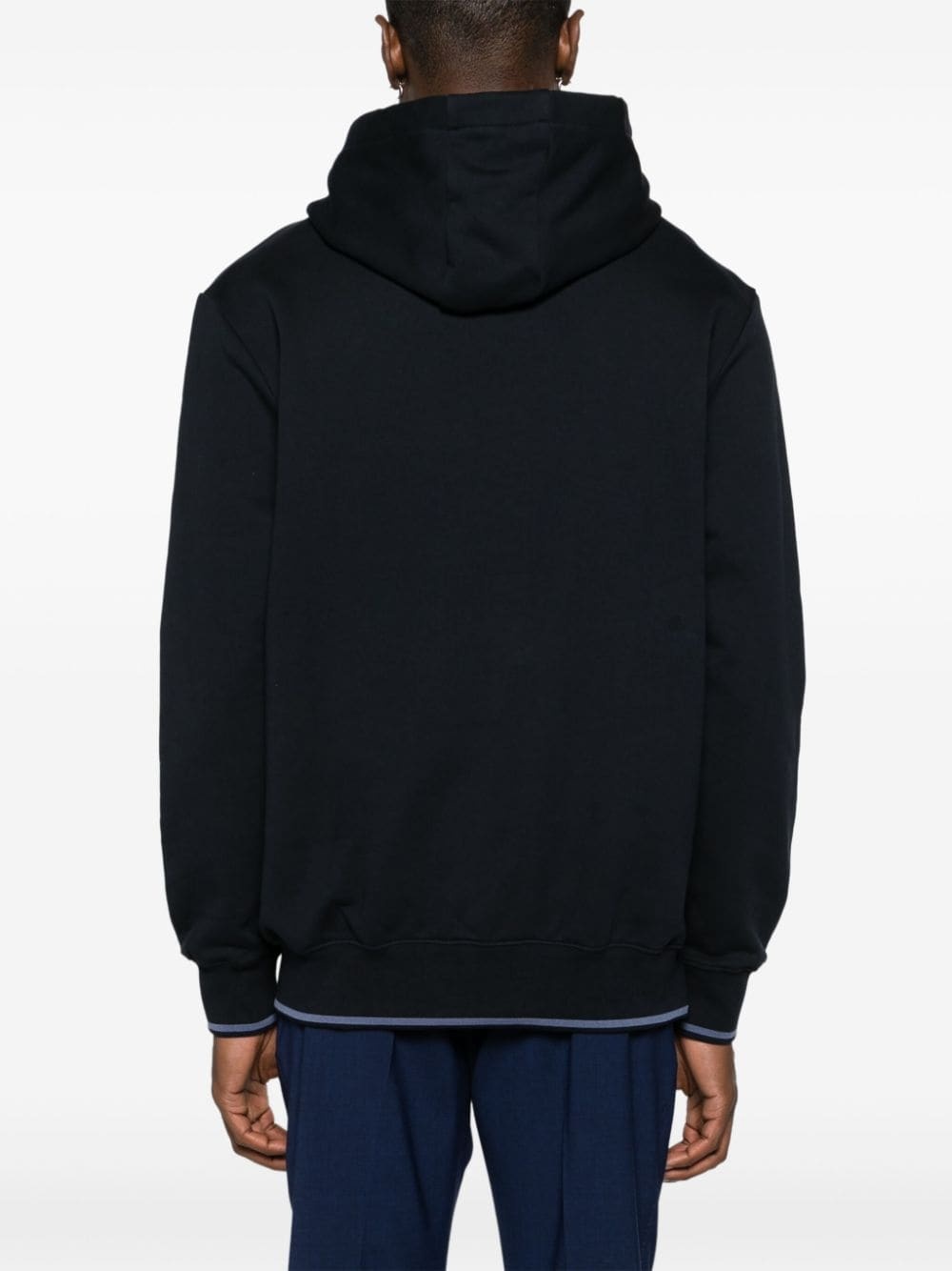 logo-embroidered organic cotton hoodie - 4