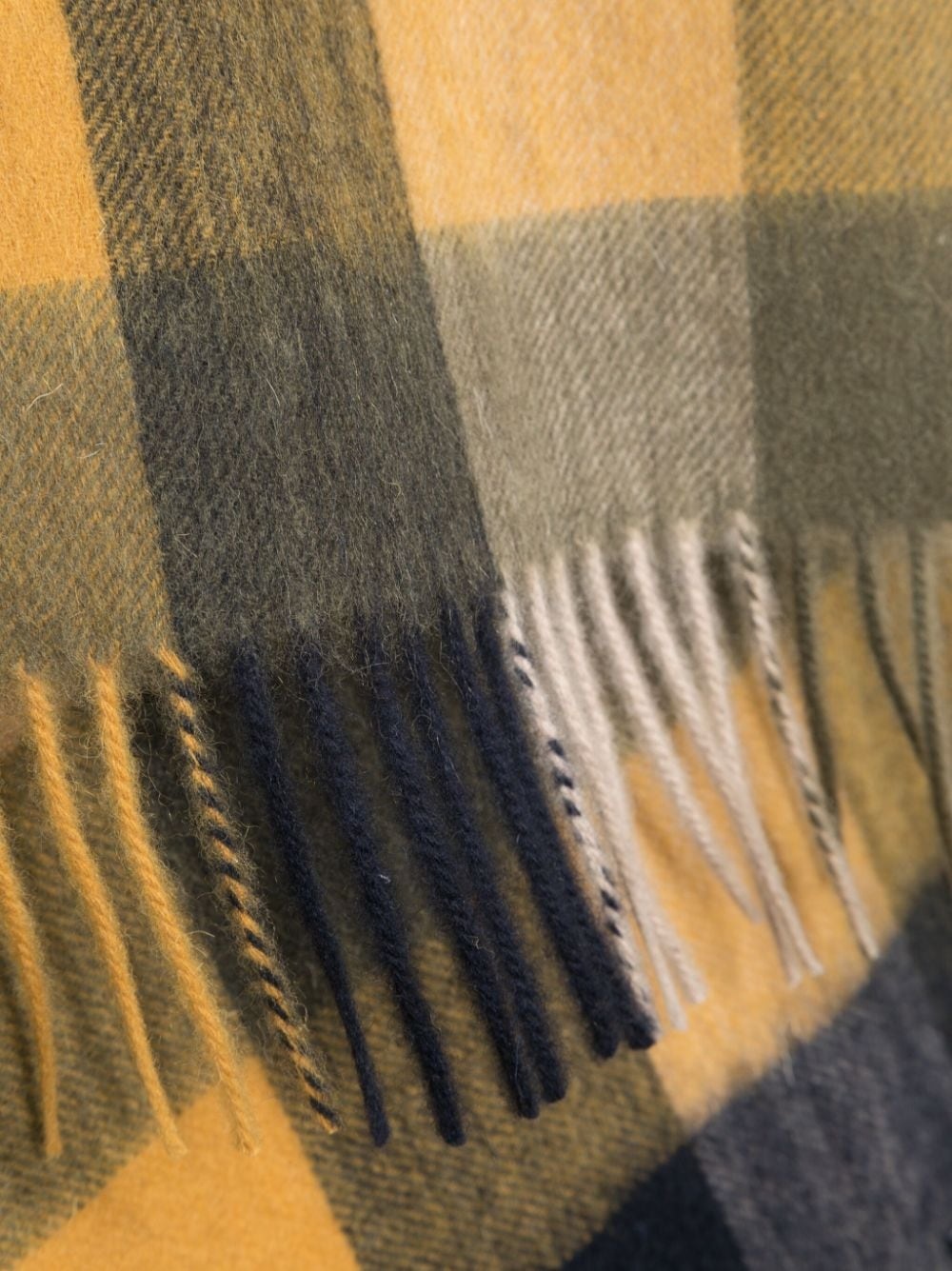 brushed-effect check-plaid scarf - 3