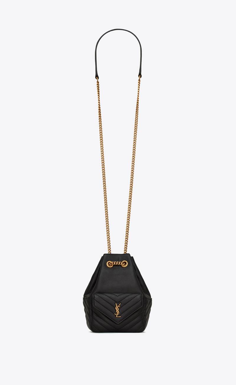 joe mini bucket bag in quilted lambskin - 1