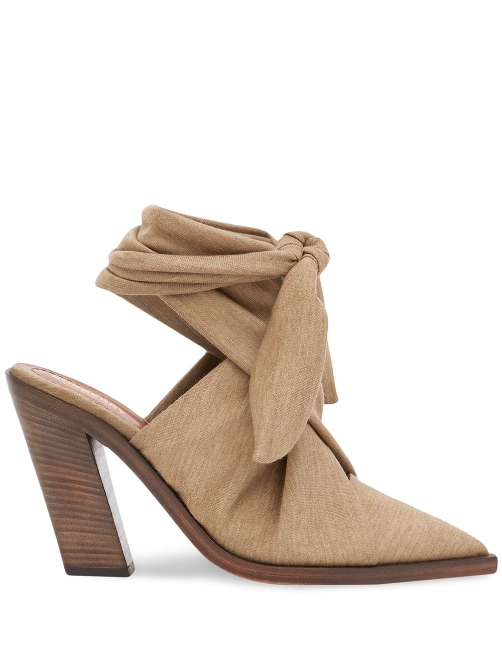 scarf-tie 100mm mules - 1