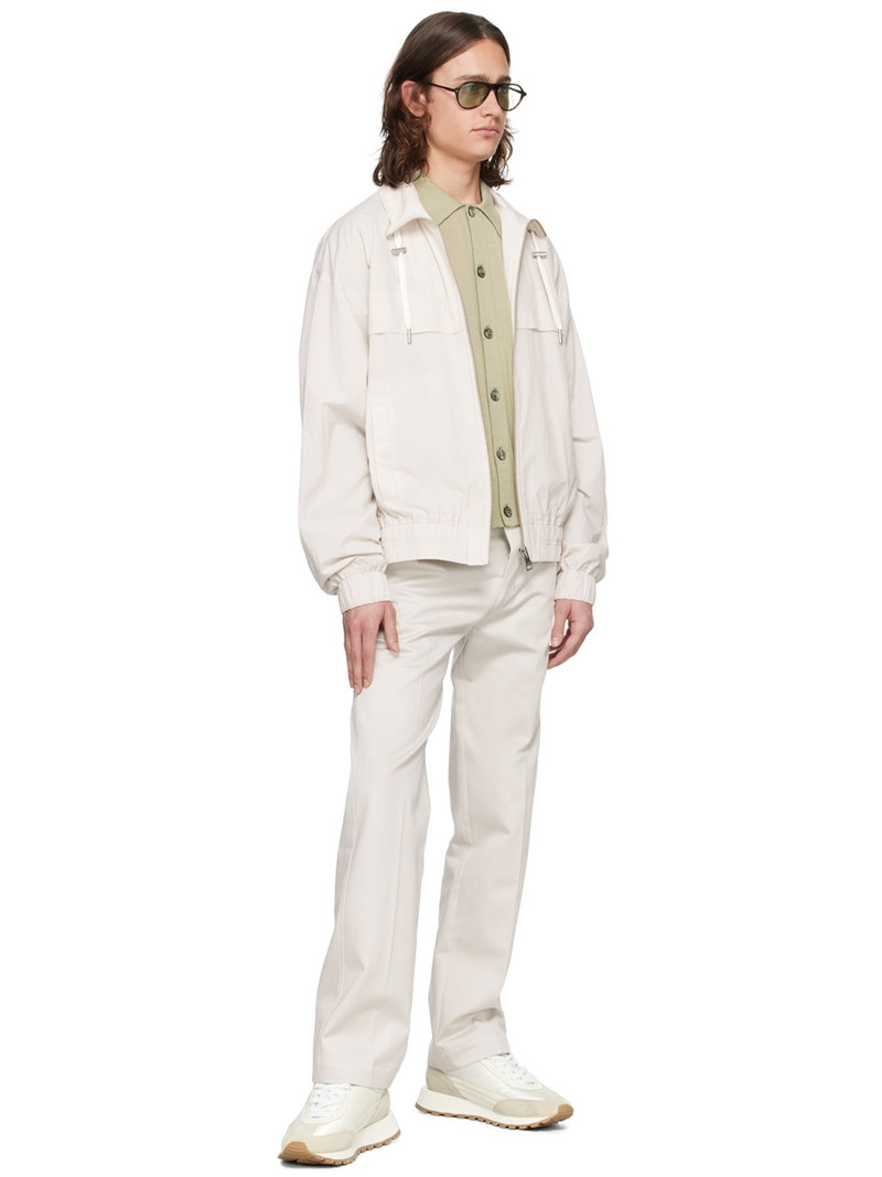 AMI Paris Off-White Zip Bomber Jacket outlook