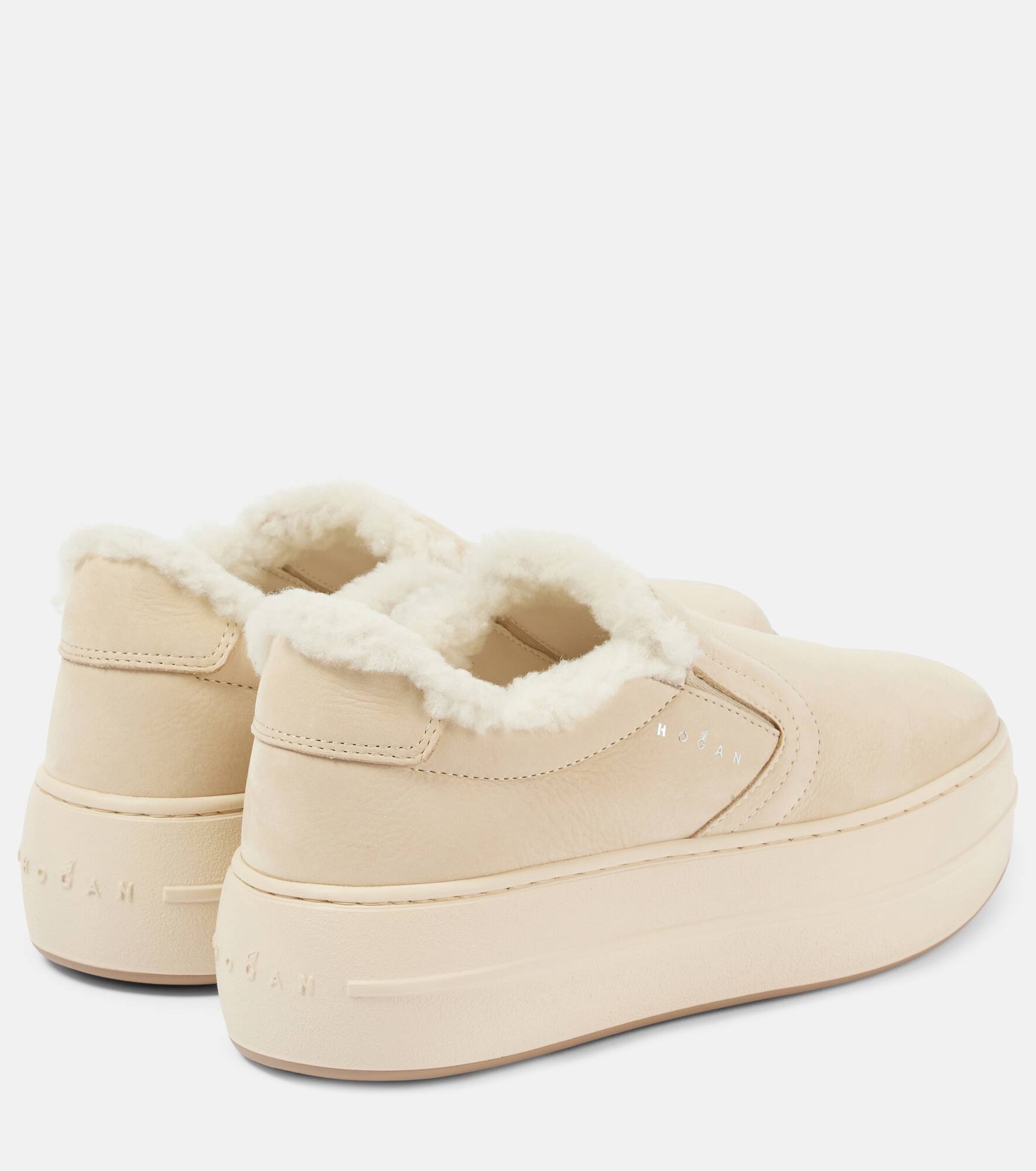 Skyscraper suede platform slip-on sneakers - 3