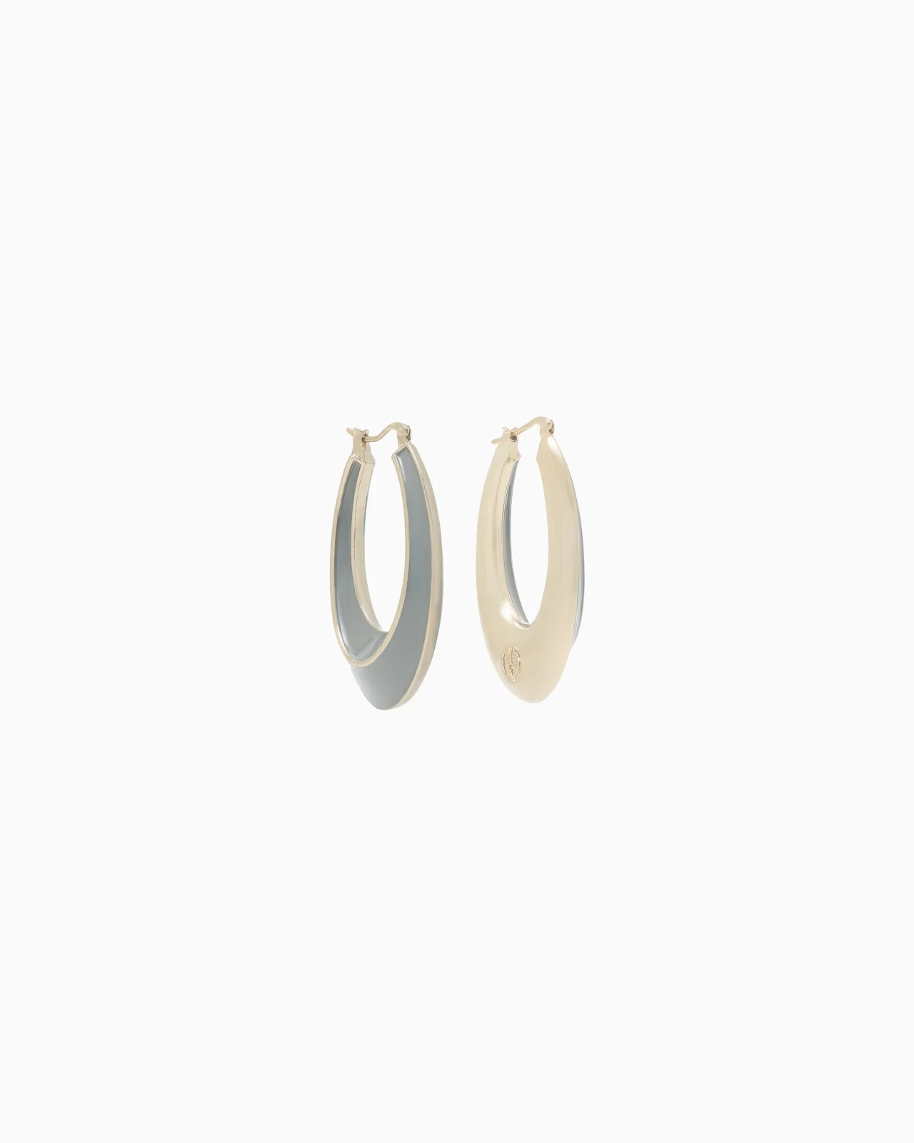 EARRINGS IN TIN ALLOY AND BRASS WITH ENAMEL - 1