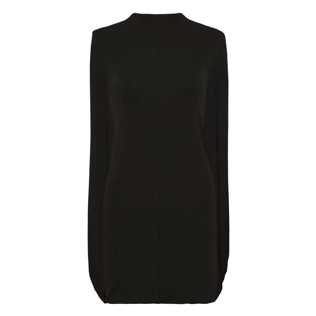 Fitted Mini Dress With Drape Back - 1