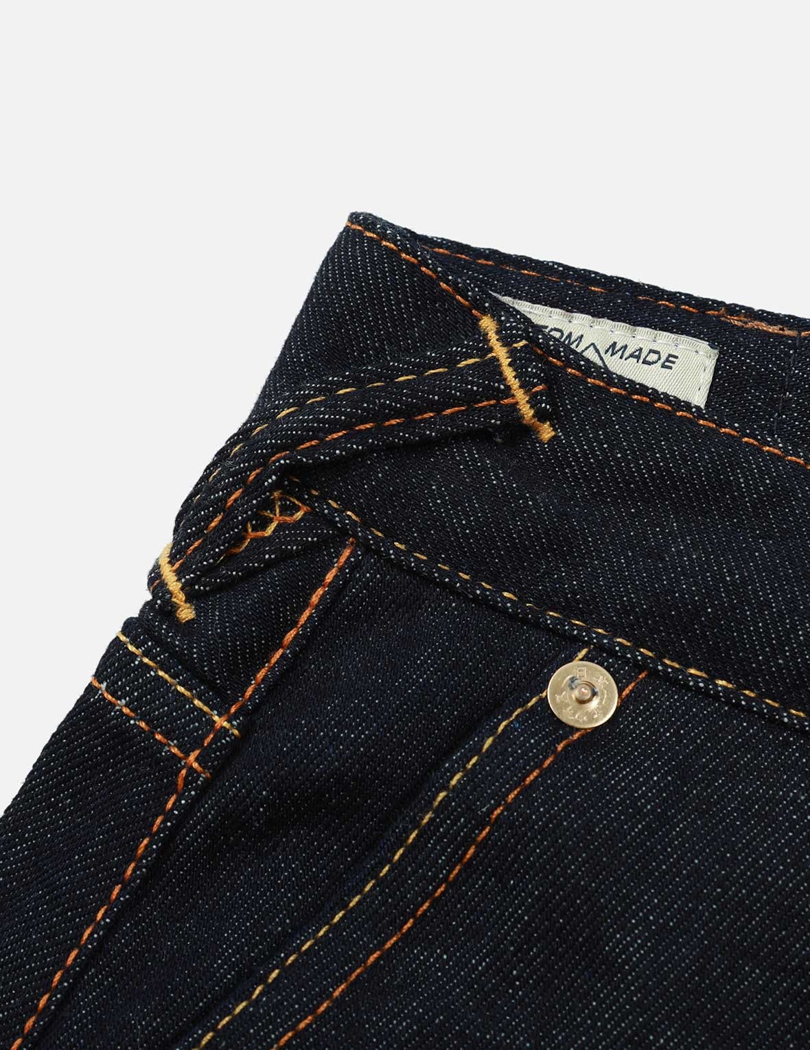 SEAGULL AND LOGO GRADATED EMBROIDERY DENIM SHORTS - 10