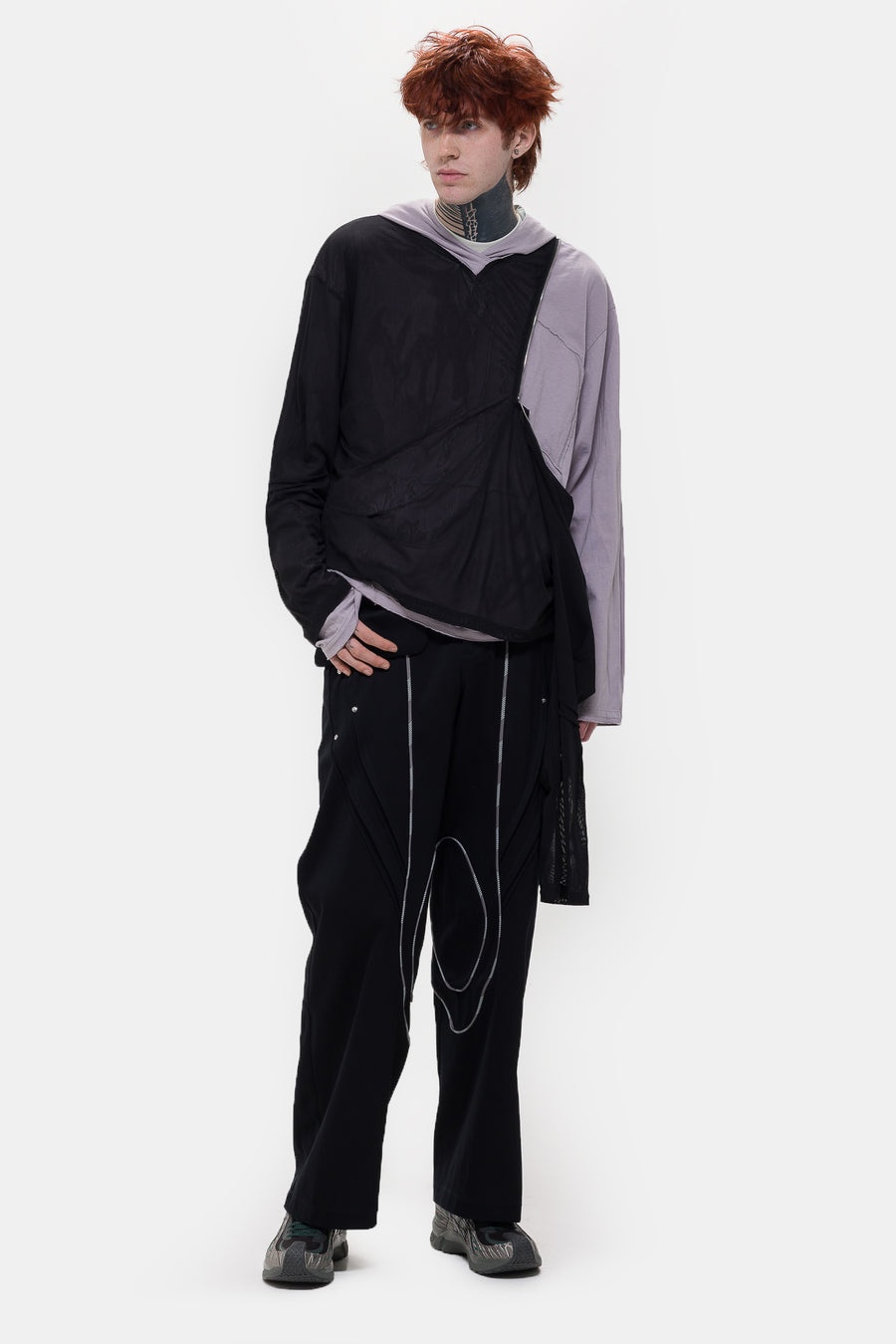 トップス kiko kostadinov 24aw KNOX MESH HOODIE Kiko Kostadinov Knox Mesh Hoodie Lime / Lilac – Très Bien