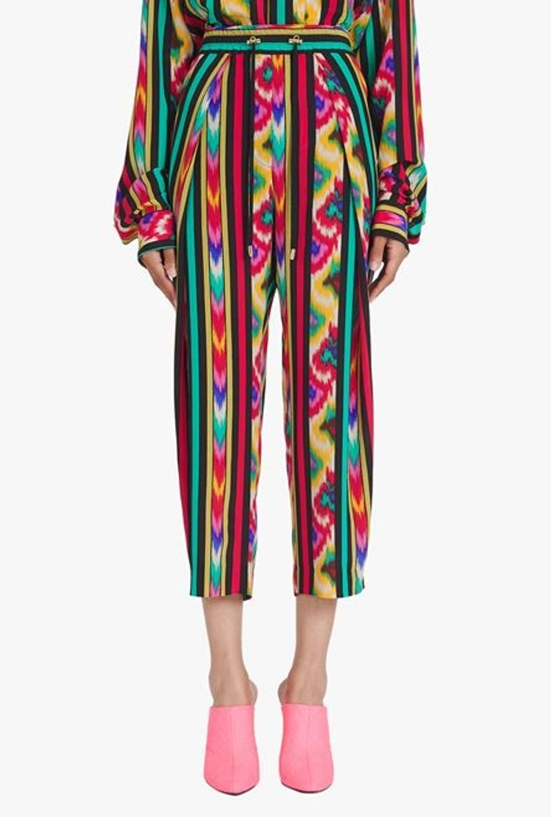 Multicolor silk pants 6