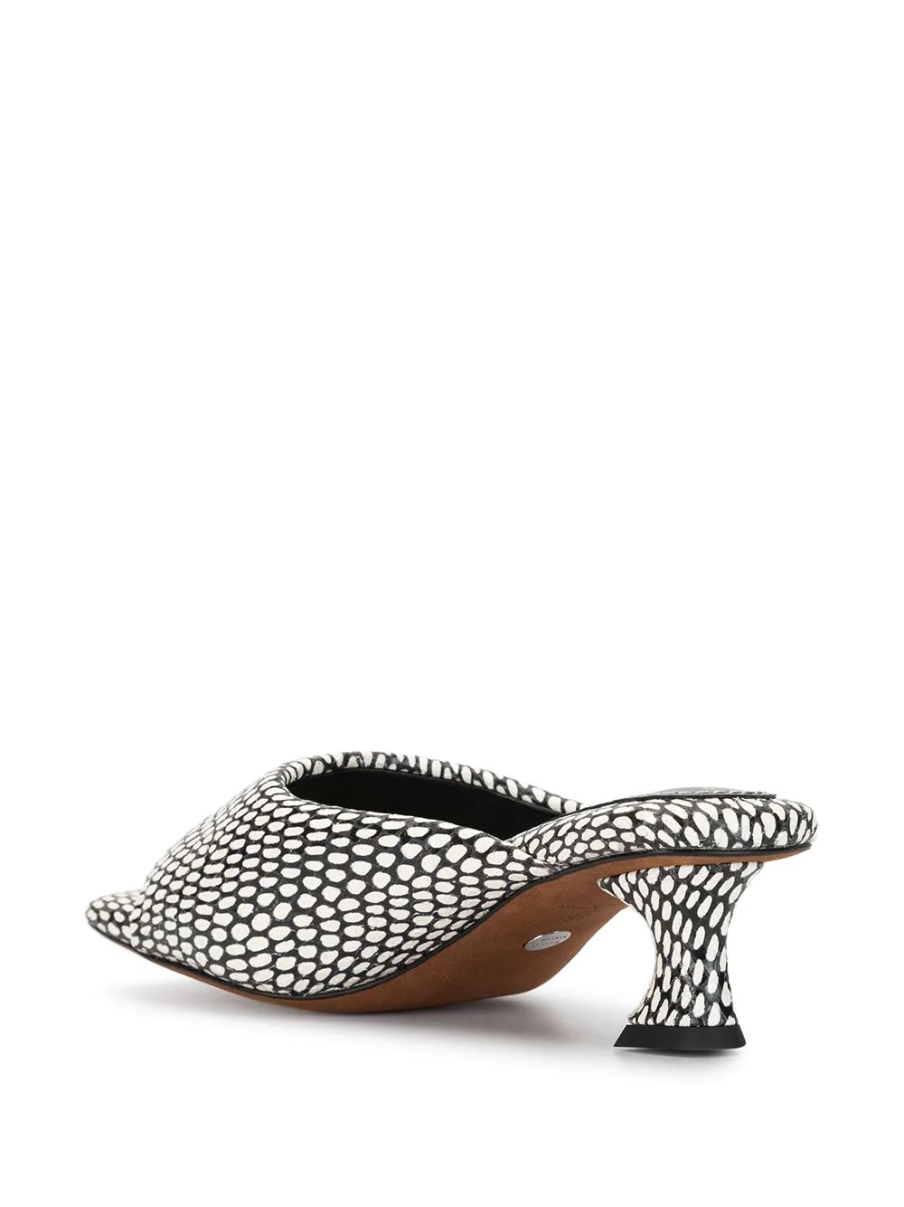 snakeskin effect mules - 3