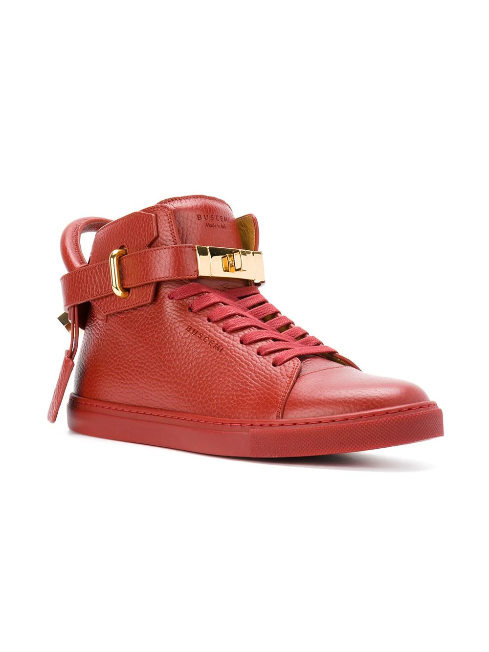 padlock detail high top sneakers - 2