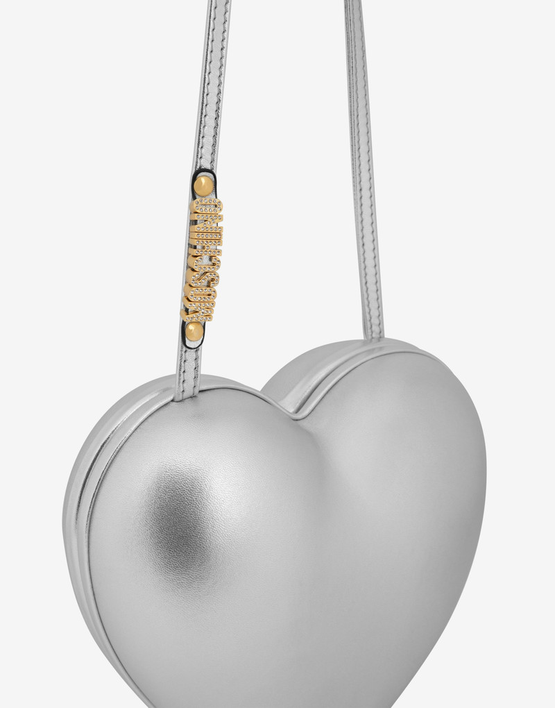MOSCHINO LAMINATED HEARTBEAT BAG 4
