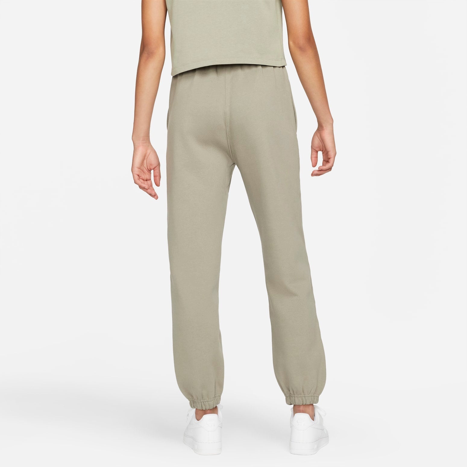 (WMNS) Nike Solo Swoosh Sweatpants 'Light Army Olive' CW5565-320 - 2