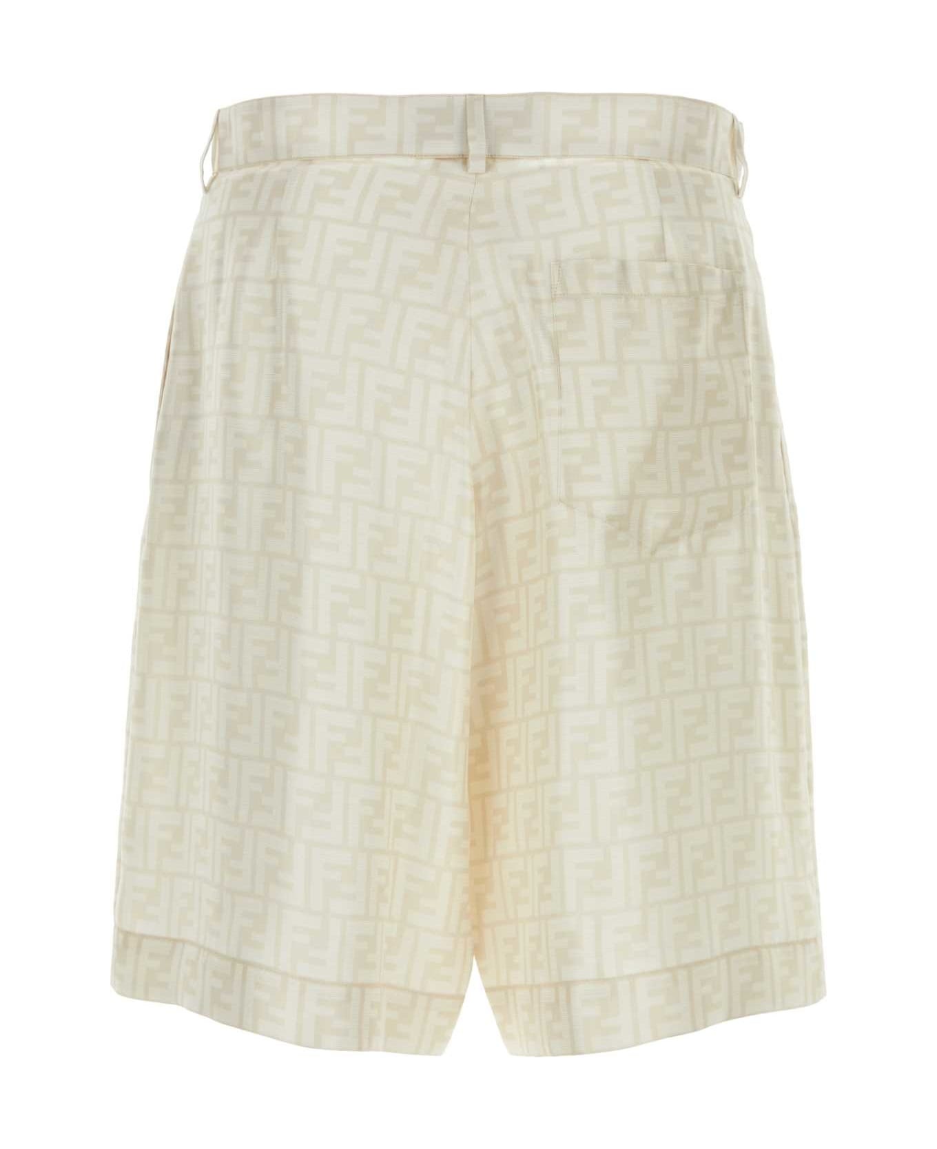 Embroidered Silk Bermuda Shorts - 2