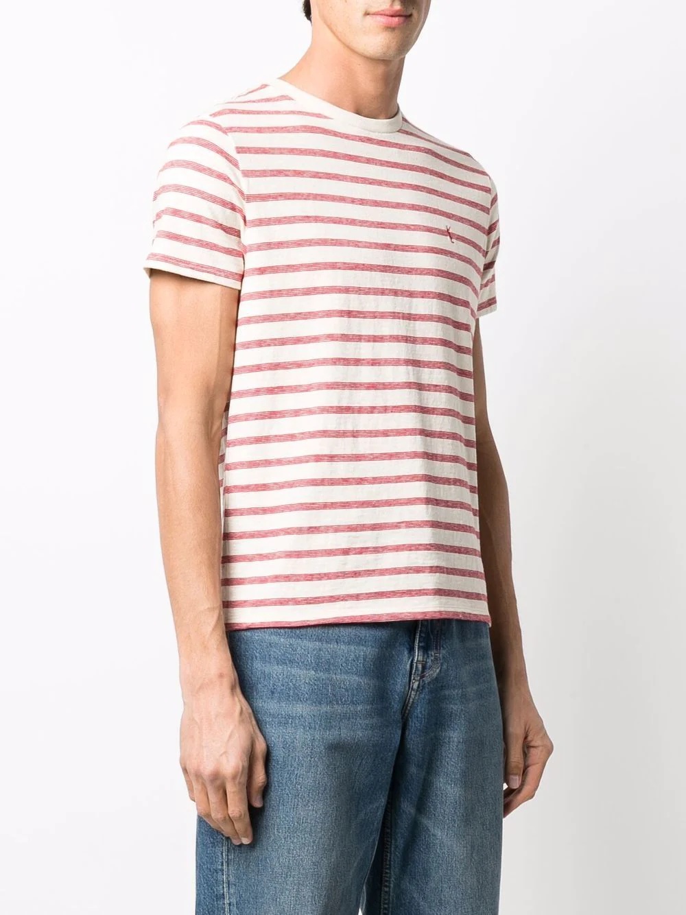 striped embroidered-logo T-shirt - 3