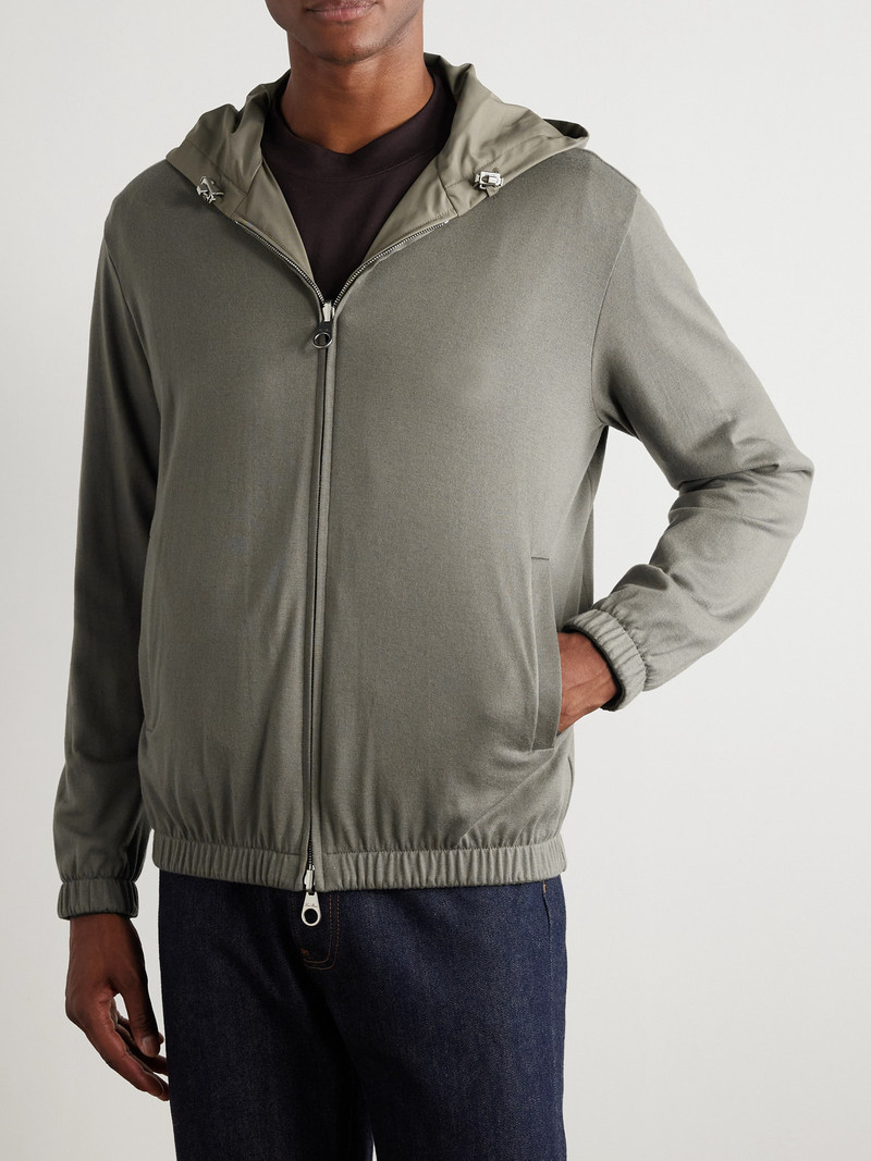 Reversible Storm System® Windmate® Shell and Cashmere Hooded Bomber Jacket 6