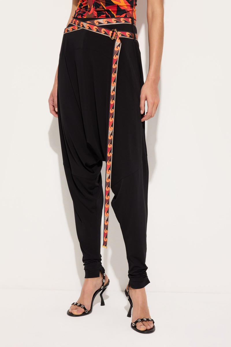 FLOWING PANTS WITH PRINTED BELT 5