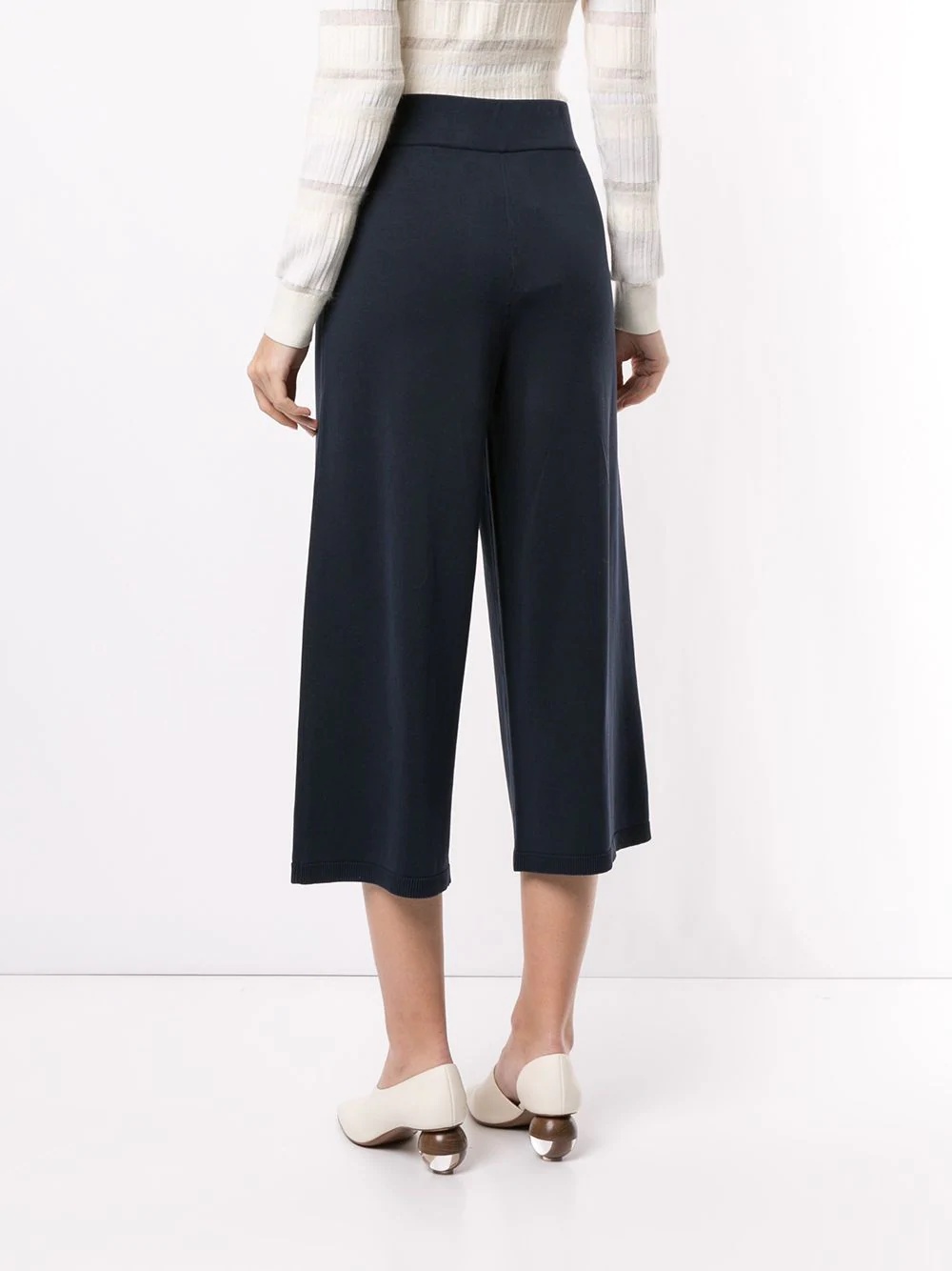 cropped wide-leg trousers - 4