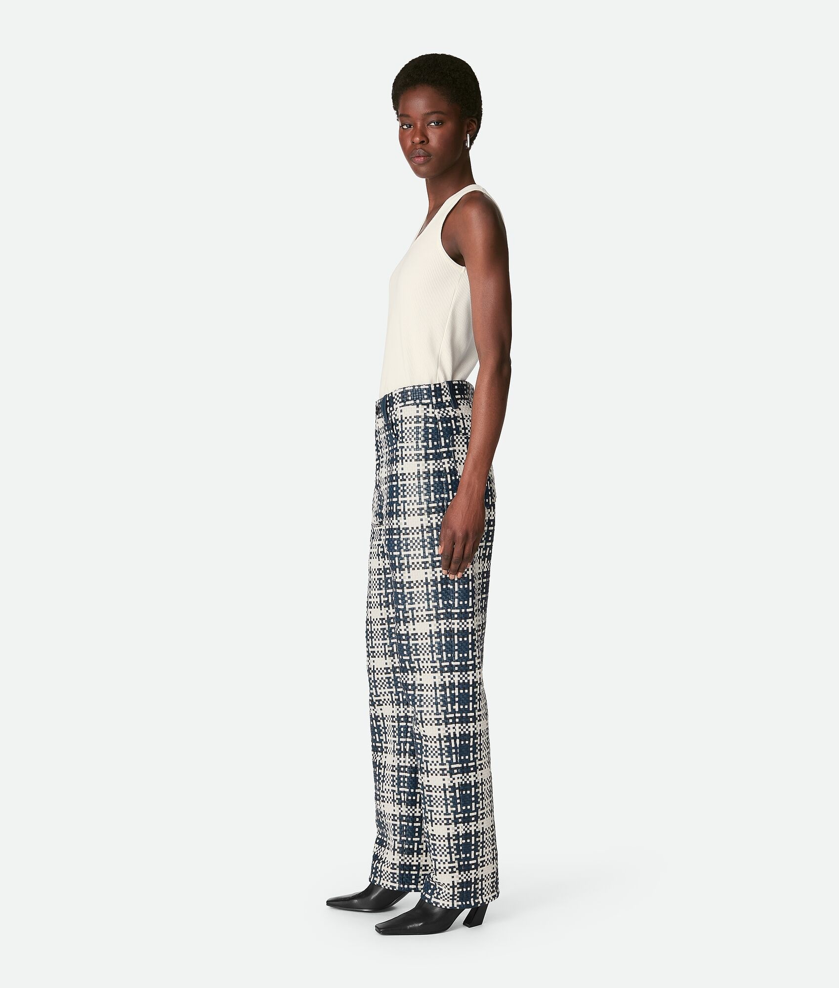 Mini Intreccio Leather Pants - 2