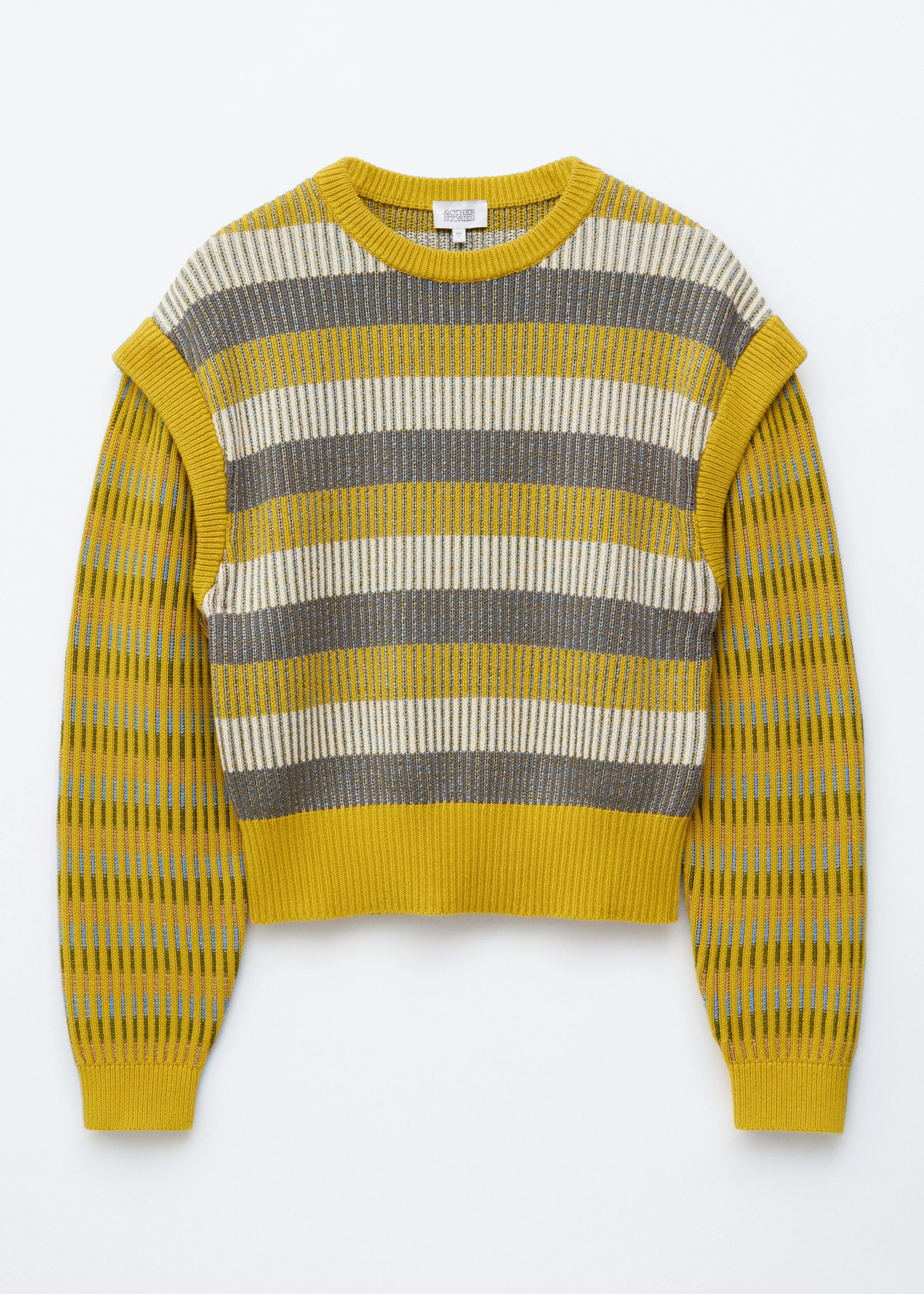 Striped Panel Knit Jumper - 1