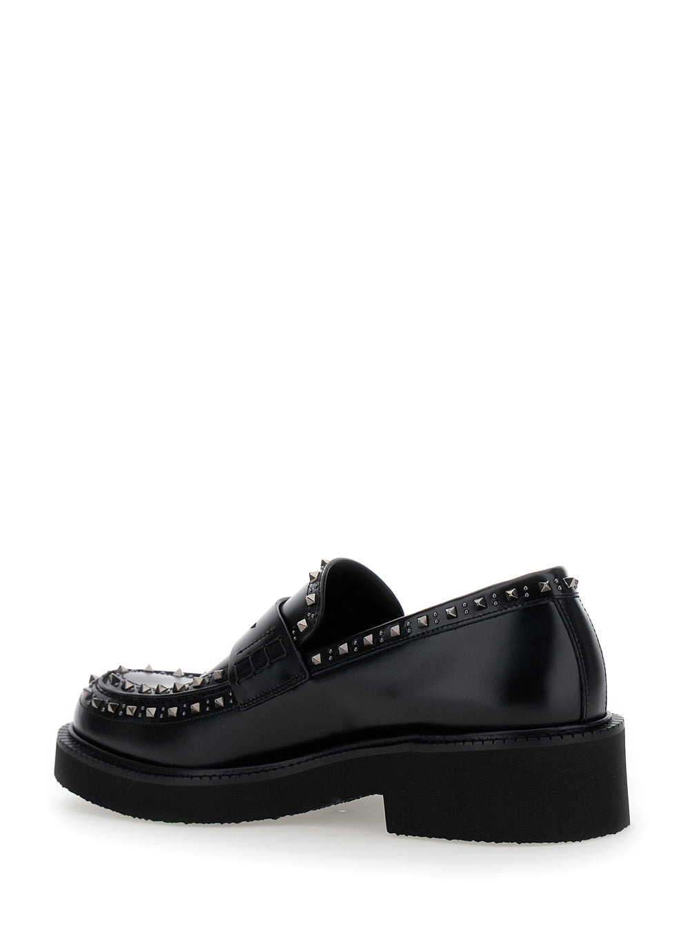Valentino Garavani Men 'Gentleglam' Black Loafers With Studs In Leather Man - 3