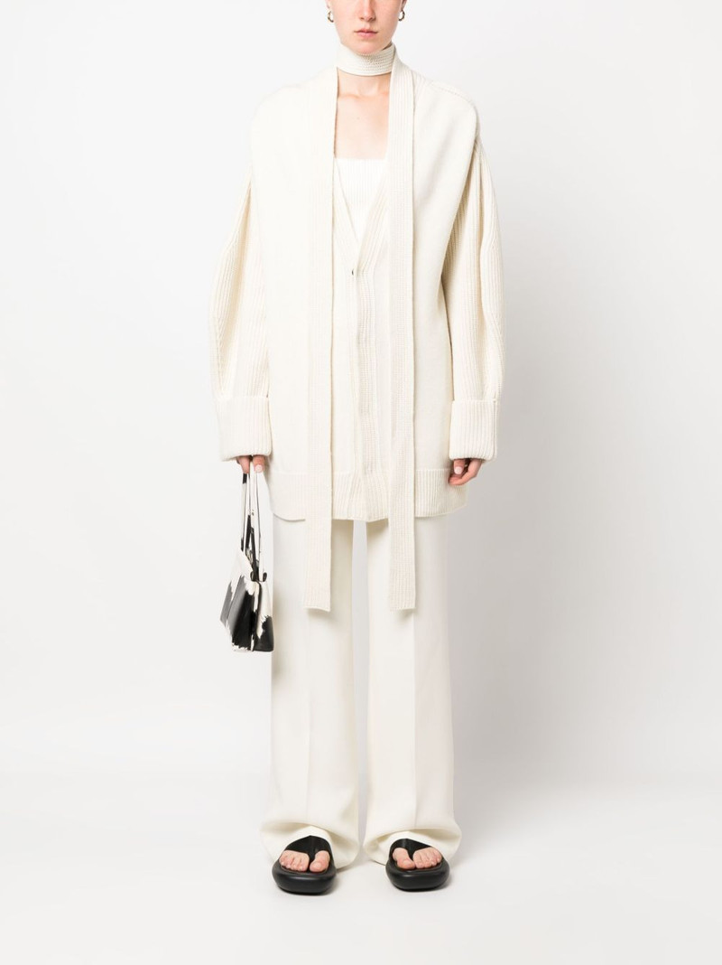 SA SU PHI scarf-detail cashmere cardigan outlook